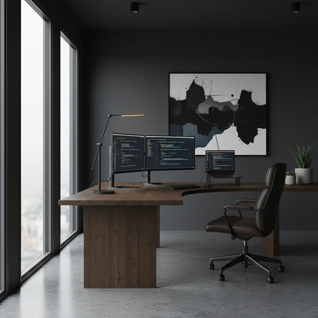 Modern minimal development workspace